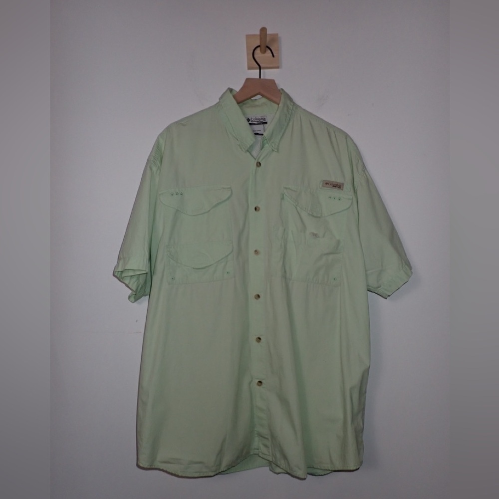 Columbia Men's PFG Bonehead Short Sleeve Fishing Shirt, Key West size XL